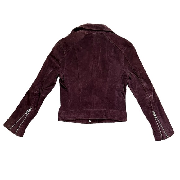 Blank NYC, Size X-Small, Dark Purple Suede Jacket - Picture 6 of 7